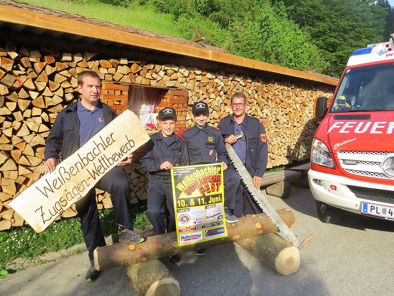 Am 10. Juni 2017 findet im Rahmen des Weißenbachler Feuerwehrfestes der 2. Zugsägenbewerb statt.Foto: Günter Tuder