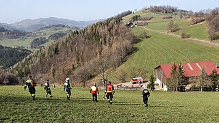 2020-03-27 (115) People after rescue of a person in an alpine terrain in Schroffengegend, Loich, Austria.jpg