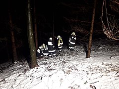 2018-02-16 (102) Technical exercise of Freiwillige Feuerwehr Weißenburg with people search in the Wiesrotte, Frankenfels.jpg