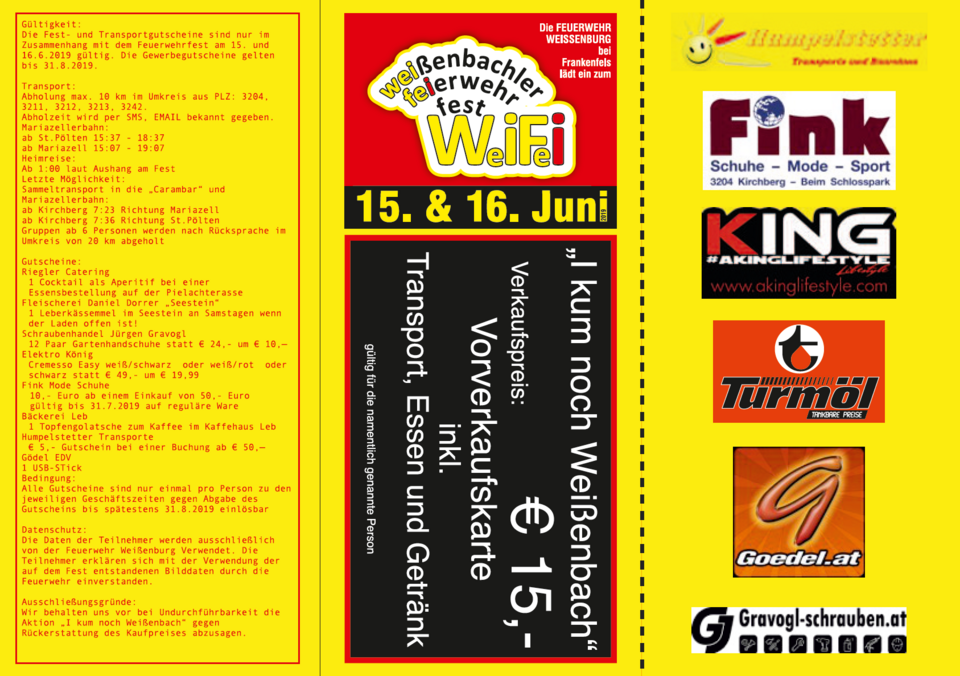 Weißenbachler Feuerwehrfest 2019